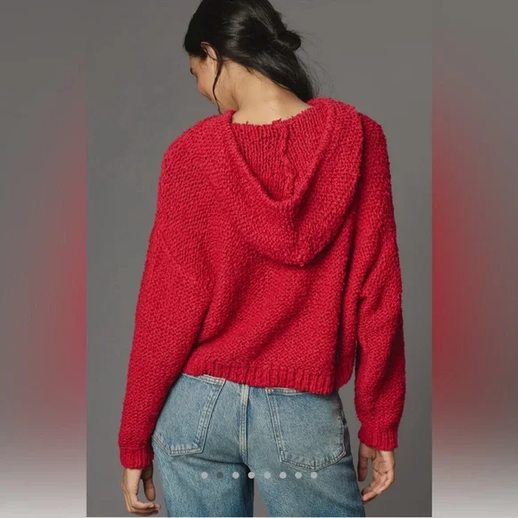 NWT Anthropologie Pilcro Sailcloth Hooded Sweater - Picture 3 of 9